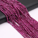 4mm Natural Ruby Stone Faceted Beads for DIY Jewelry Making
