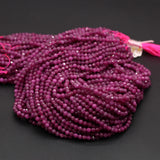 4mm Natural Ruby Stone Faceted Beads for DIY Jewelry Making