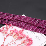 4mm Natural Ruby Stone Faceted Beads for DIY Jewelry Making