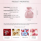 10 pcs Pink Velvet Gift Bag Wedding Jewelry Pouch Candy Dragee Bag