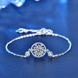925 Silver Bracelet Round Stone Jewelry Elegant Gift