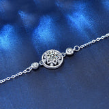 925 Silver Bracelet Round Stone Jewelry Elegant Gift