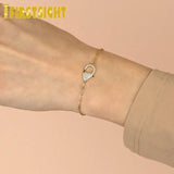 925 Silver Clear Cz Lobster Charm Bracelet for Women