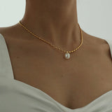 Freshwater Pearl Pendant Necklace for Women Wedding Jewelry