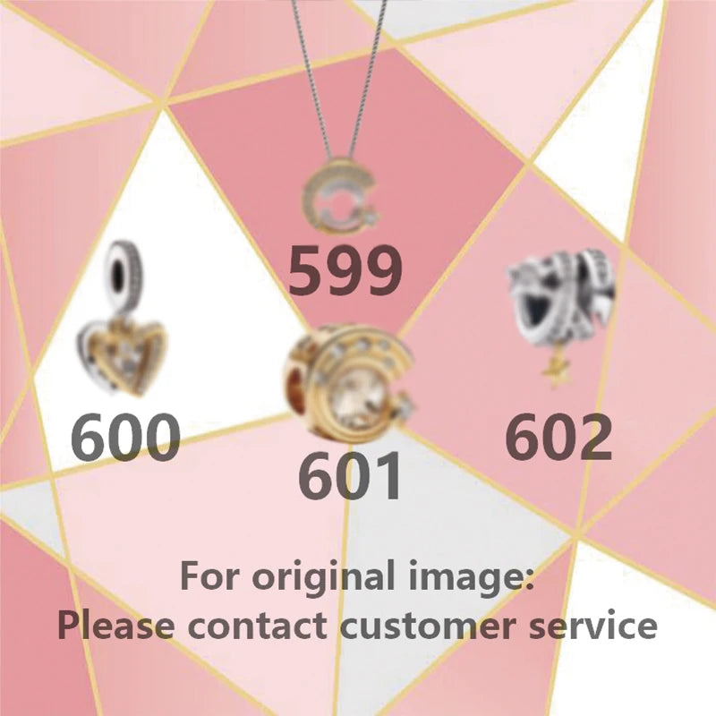 925 Sterling Silver Double Heart Spiral Bead Necklace Women's Jewelry