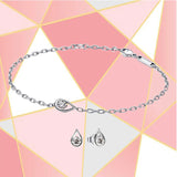 S925 Sterling Silver Teardrop Bracelet Stud Earrings