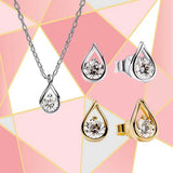 Sparkling Teardrop Bracelet Set - 925 Sterling Silver