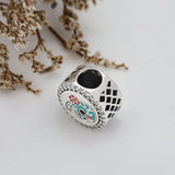 Silver Halloween Skull Charm for DIY Jewelry Bracelet