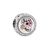 Silver Halloween Skull Charm for DIY Jewelry Bracelet