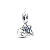 925 Silver Flower Hanging Ornamental DIY Gift Women