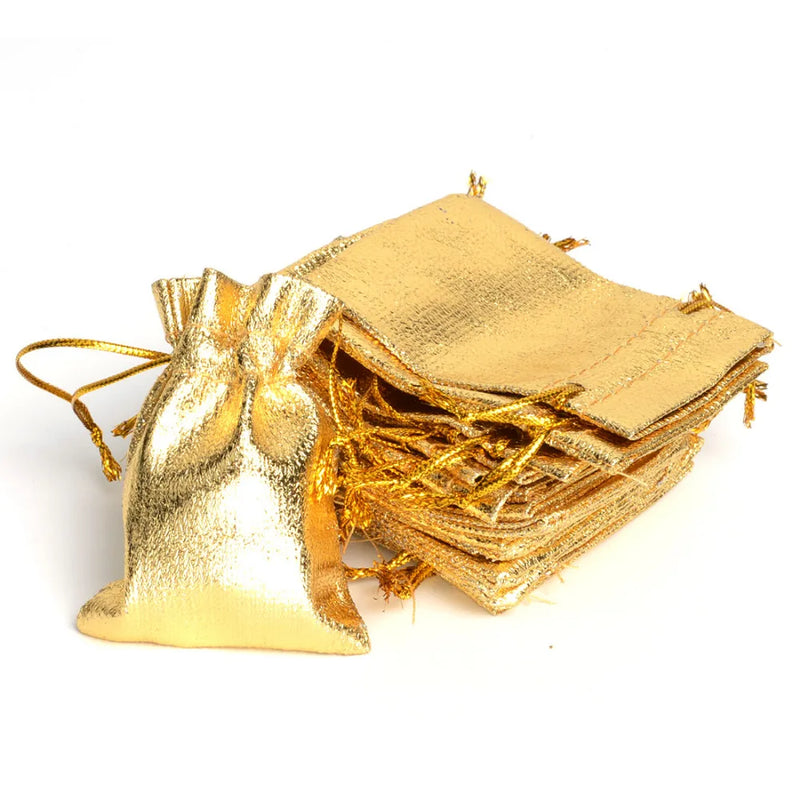 100Pcs Organza Bags Drawstring Pouch Jewelry Gift Bags
