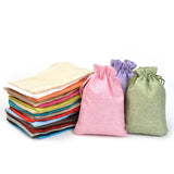 10Pcs/Lot Cotton Jute Storage Pouches Drawstring Bags
