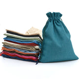 10Pcs/Lot Cotton Jute Storage Pouches Drawstring Bags