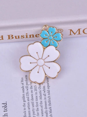 10pcs Alloy Metal Flower Charms Pendant DIY Jewelry Making