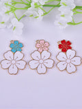 10pcs Alloy Metal Flower Charms Pendant DIY Jewelry Making