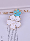 10pcs Alloy Metal Flower Charms Pendant DIY Jewelry Making