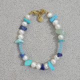 14KGF Pearl Beads Bracelet For Women Fine Jewelry
