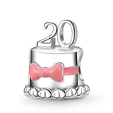 18 20 30 40 Birthday Pendants Charms Silver 925 DIY Jewelry