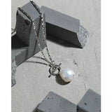 Baroque Pearl Pendant Necklace Women 925 Silver 18K Plated