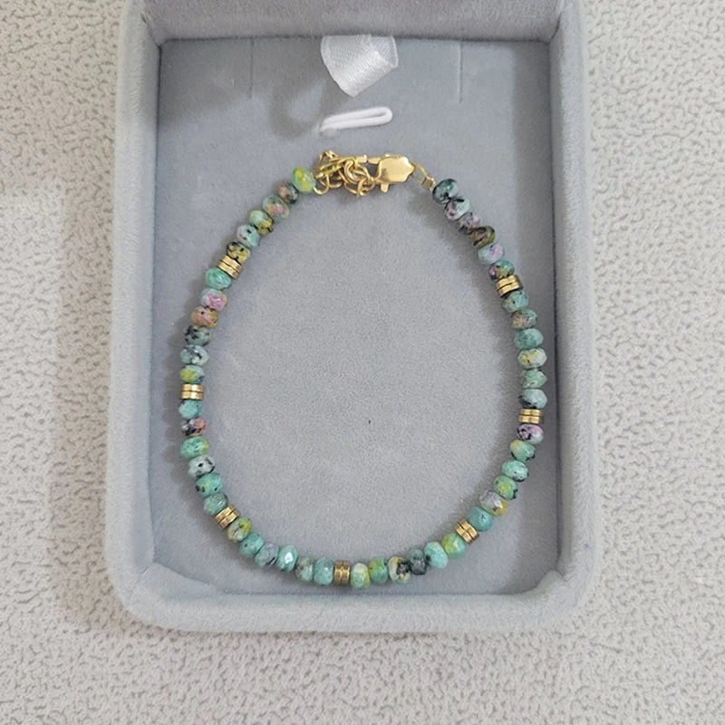 18KGF Bracelet Natural Stone Crystal Jewelry For Women Gift