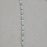 18KGF Glass Beads Natural Freshwater Pearl Bracelet
