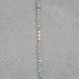 18KGF Natural Freshwater Pearls Crystal Beaded Bracelet for Women