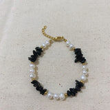18KGF Natural Stone Bracelet Baroque Pearl Bracelet