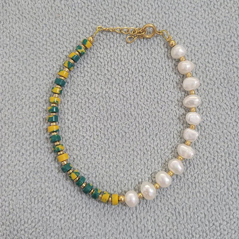 18KGF Freshwater Bracelet Nature Stone Jewelry