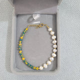 18KGF Freshwater Bracelet Nature Stone Jewelry