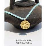 Bohemian Style Natural Stone Pendant Necklace