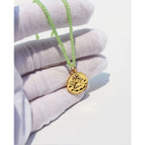 18KGF Natural Stone Pendant Necklace Bohemian Style Jewelry Women