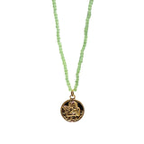 18KGF Natural Stone Pendant Necklace Bohemian Style Jewelry Women