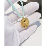 Bohemian Style Natural Stone Pendant Necklace