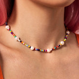 Vintage Natural Freshwater Pearl Choker Necklace Women Wedding Jewelry