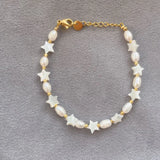 18KGF Freshwater Pearl Bracelet Women Jewelry