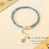 Adjustable Thin Natural Stone Beads Bracelet