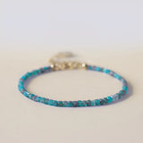 Adjustable Thin Natural Stone Beads Bracelet