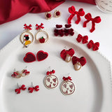 Year of The Tiger S925 Silver Needle Red Year Earrings