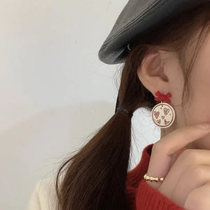 Year of The Tiger S925 Silver Needle Red Year Earrings