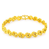 24K Real Gold Plated Bracelet for Women's Wedding Jewelry