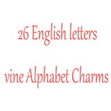 A-Z Initial Letter Flower Beads for Bracelet DIY Women Jewelry