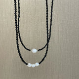 Crystal Bead Choker Necklace Set Women Simulated Pearls Clavicle Chain Strand