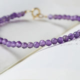 2mm Amethyst Bracelet Small Beads Jewelry