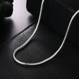 3MM Snake Chain Necklace S925 Sterling Silver Wedding Jewelry