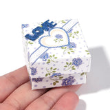 42x42mm Love Heart Flower Square Ring Box for Jewelry Display