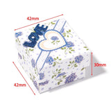 42x42mm Love Heart Flower Square Ring Box for Jewelry Display