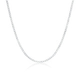 S925 Sterling Silver Full Side Chain Necklace 16-30 Inches Wedding Jewelry