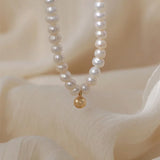 4mm Natural Pearl Necklace French Classic Clavicle Chain