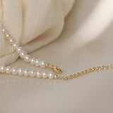 4mm Natural Pearl Necklace French Classic Clavicle Chain