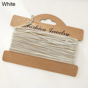 500cm Copper Chains Rainbow Colors DIY Necklace Findings